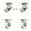 5 Inch Nylon Caster Set 2 Brakes/Swivel Locks and 2 Rigid Service Caster Brand