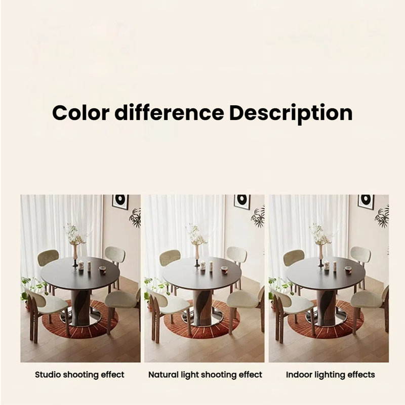 Round Table for Small Spaces with Great Features., 29.53"H x 47.24"L x 47.24"W"