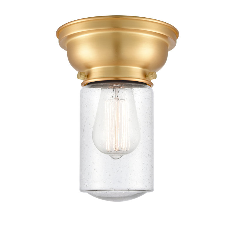 Plafonnier encastré 1 lumière 6,25 po Saroyan, Grainé, Ampoule non incluse, Or satiné