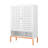 Double Door Shoe Cabinet With Three Adjustable Compartments, Living Room Cabinet-972728111