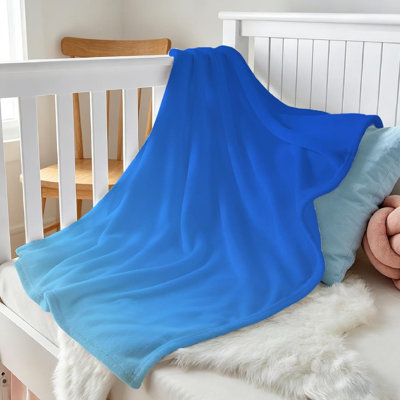 Jeté en flanelle bleue ultra douce en molleton, imprimé ciel simple
