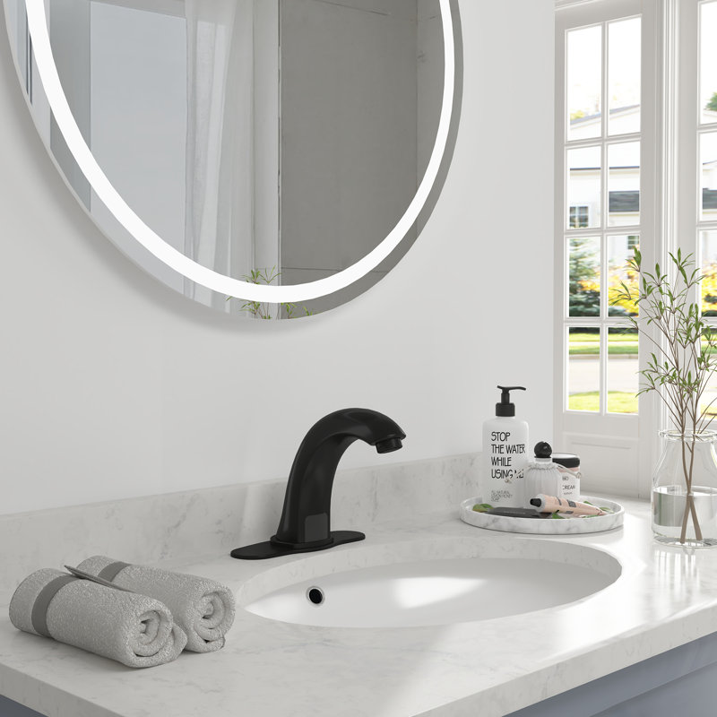 Single-Hole Bathroom Faucet, Matte Black