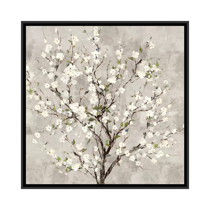 «Bloom Tree», reproduction sur toile, H 18 po x l 18 po x P 1,5 po, Toile avec cadre noir, Pas de tapis