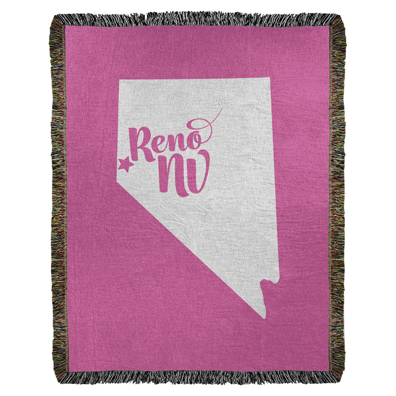 Jeté en coton tissé reno nevada, l 37 po x L 52 po, Rose