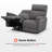60.2" Power  Recliner Loveseat Sofa with Vibration, Dual Heating, Adjustable Headrest, Fabric-450494226