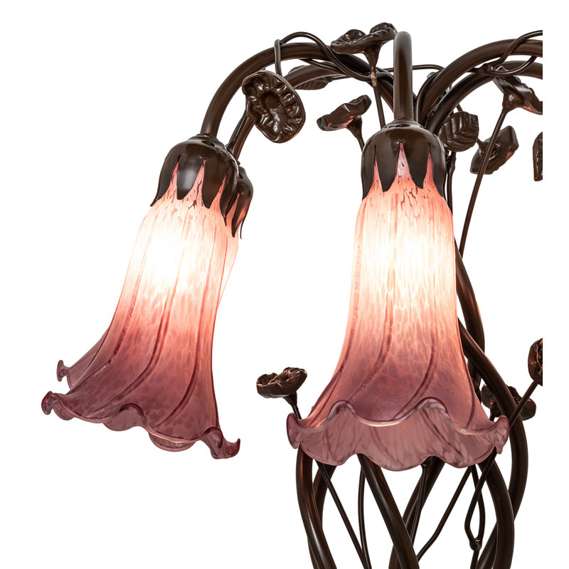 Meyda Tiffany & Stained Glass Table Lamp, Lavender
