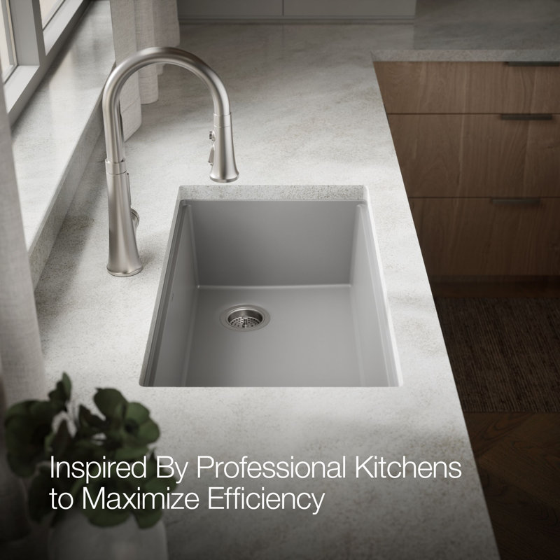 Billings 32-1/2 In. Undermount Single-Bowl Workstation Kitchen Sink, Gray