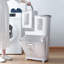 Plastic Rolling Laundry Sorter with Handles