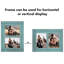 Double cadre photo - cadres photo en bois vieilli avec verre poli et transparent pour table et mur-101041356