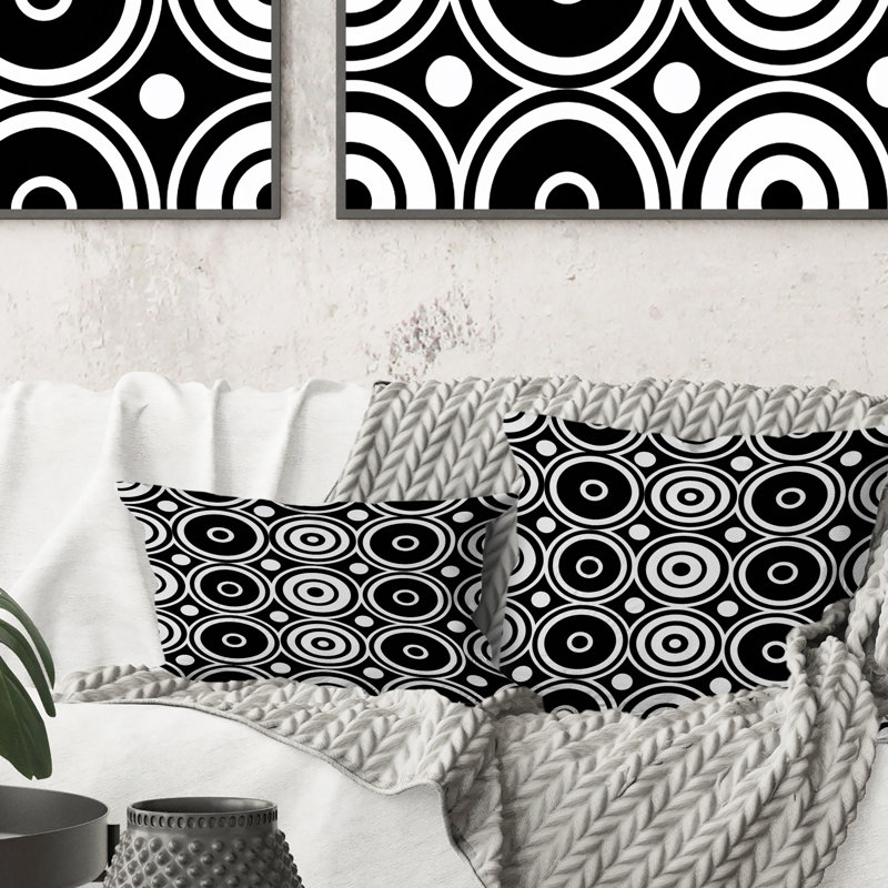 Coussin lombaire blanc Mid-Century