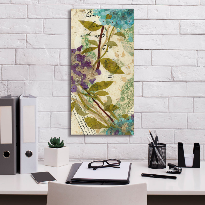 Toile épique «Hydrangeas For Mother» par Jeri Hauth, graffiti épique, 12 po x 24 po