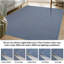 Tapis tressé réaliste lavable à la machine de 5 pi x 7 pi, antitache, antidérapant et doux (noir)-784261924
