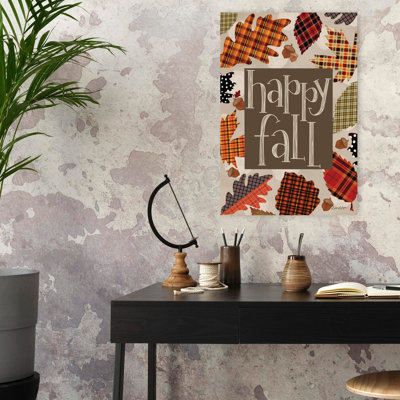 Joyeuses chutes d'automne, art automnal contemporain abstrait rustique