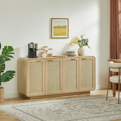 Buffet de rangement en rotin