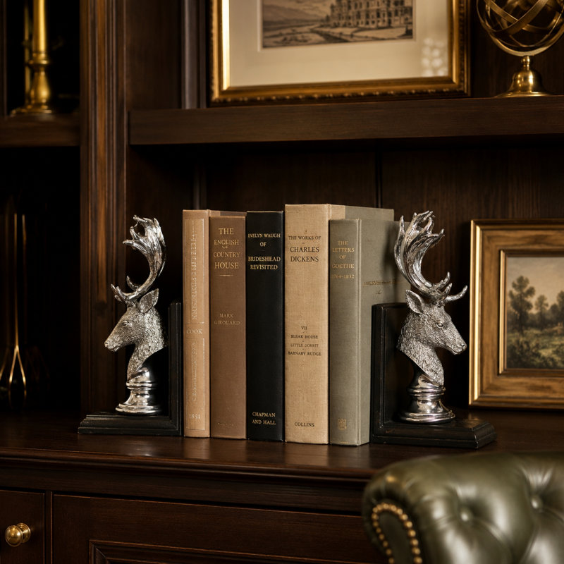 Deer Head Bookends