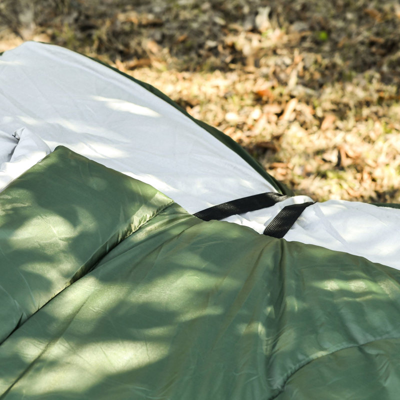 Lit de camp portatif extérieur pour camping avec sac de couchage, matelas gonflable, oreillers et sac de transport pour matelas et oreillers moelleux, vacances