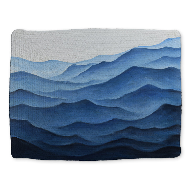 Blue Ocean Sea Braided Polyester Placemat - Blue Bedroom Decor