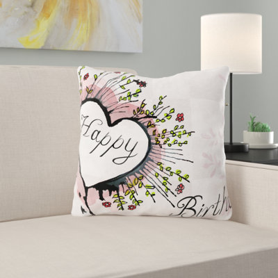 Housse et insert de coussin extérieur mâle Happyy Happy Birthday