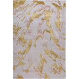 Echo Gold Round Area Rug