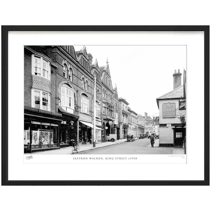Saffron Walden, King Street C1950 by Francis Frith - Single Picture Frame Print, 40cm H x 50cm W x 2.3cm D