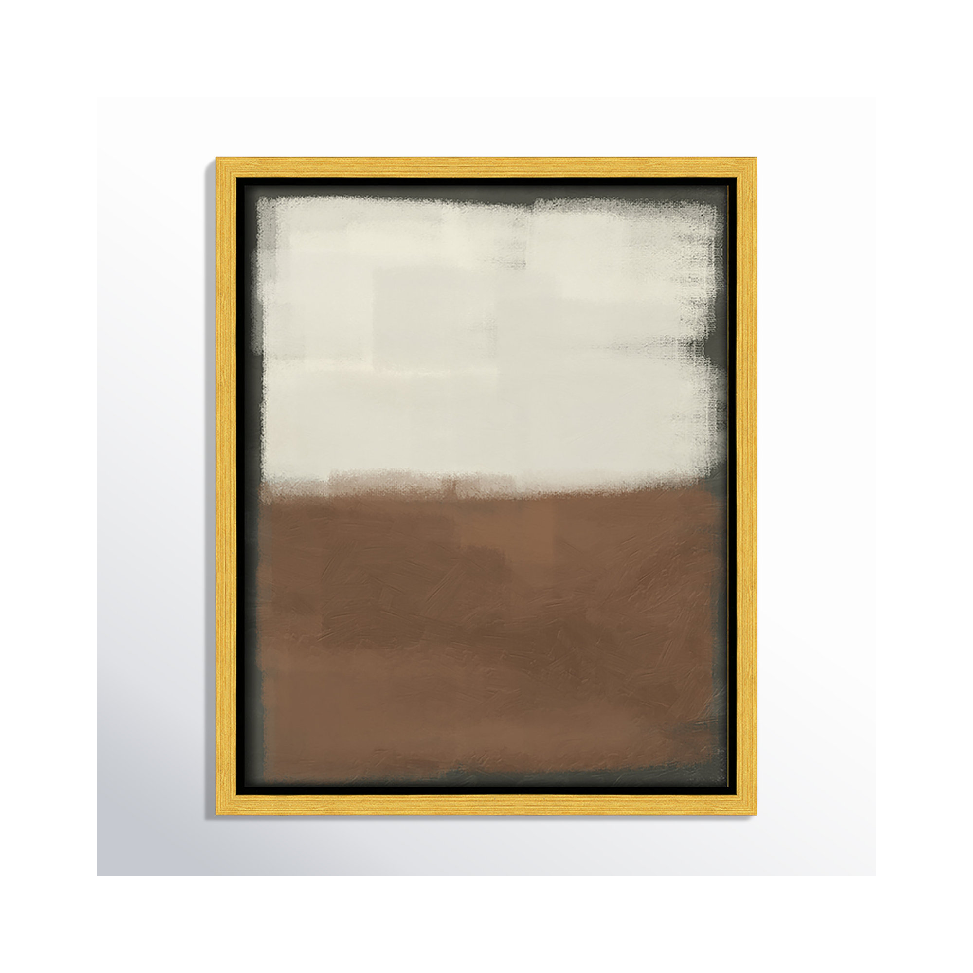 Alabaster Burst 2 - Floater Frame Print on Canvas, 11.5" H x 9.5" W x 2" D, Gold 