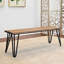 6 tables à manger: table en épingle à cheveux, 4 chaises, banc, salle à manger élégante et rustique et glamour: tons foncés