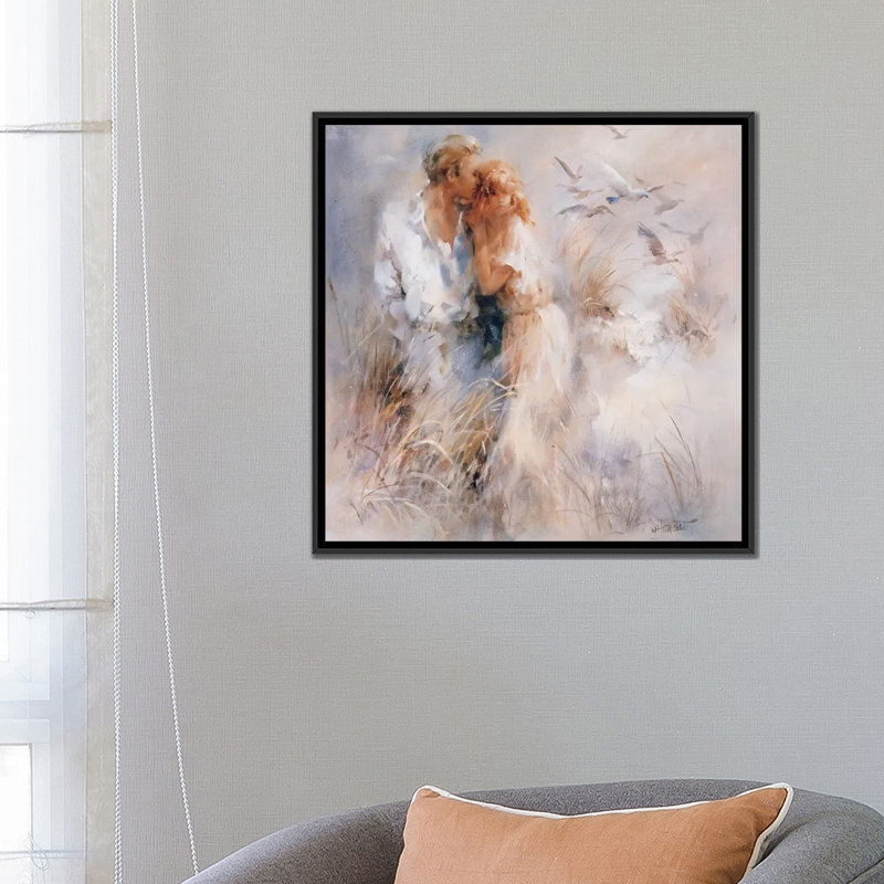 « close harmonie », impression sur toile, H 18 po x l 18 po x P 1,5 po, Toile avec cadre noir, Pas de tapis