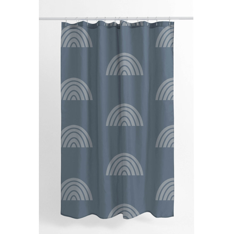 Bows Match Ultra-Thin Lightweight Shower Curtain, Blue