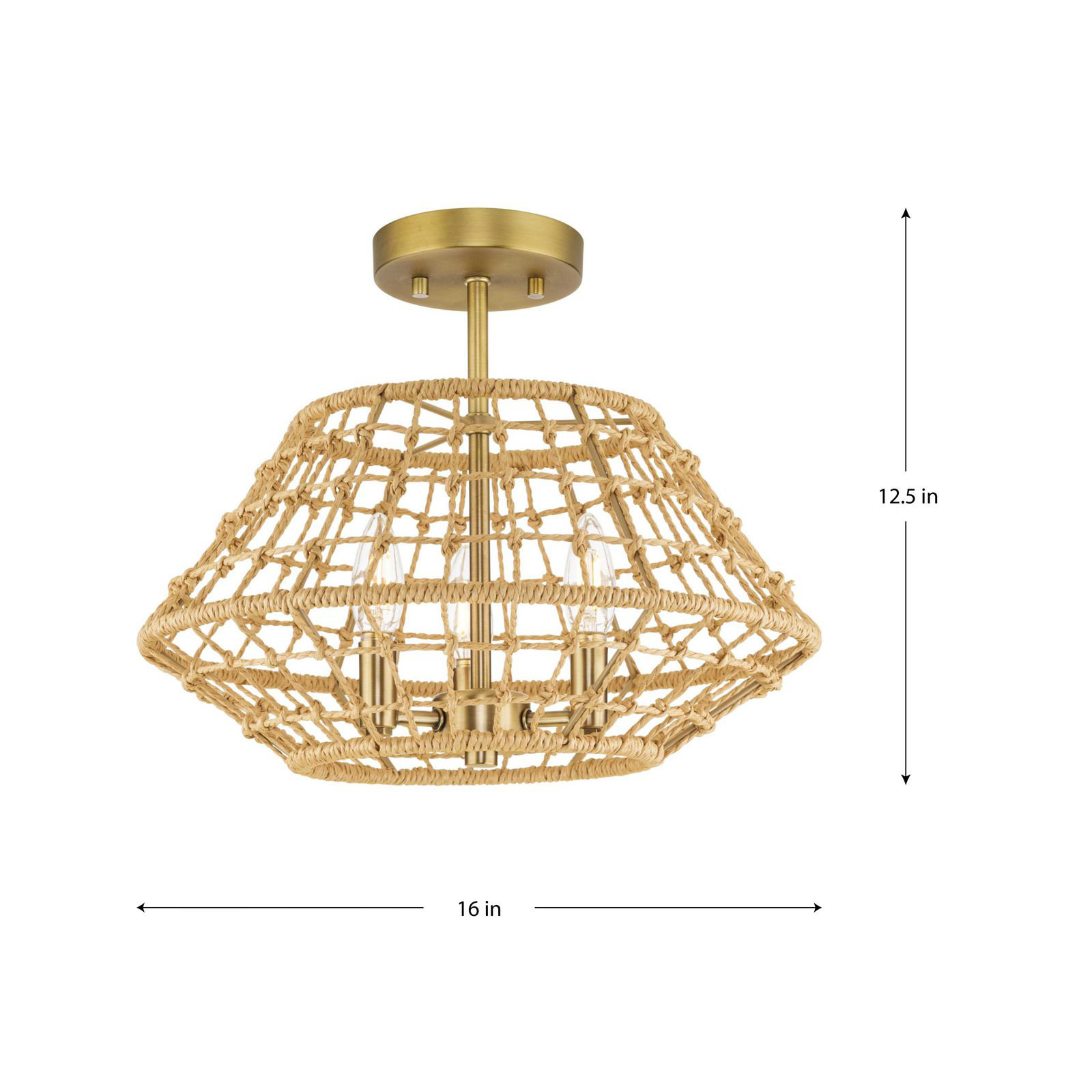 3 Light Semi Flush Mount