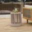 Table d'appoint pour l'extérieur en corde de rotin et bois d'acacia-431613268