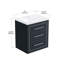 Ensemble de meuble-lavabo simple 24 po, gris anthracite, garniture laiton, flottant seulement-1012043121-1012043127