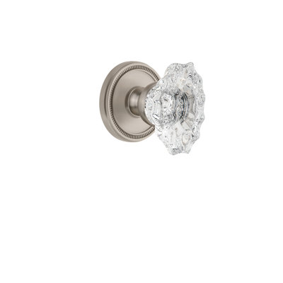 Grandeur Soleil Rosette Single Dummy with Biarritz Crystal Door Knob
