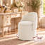 Upholstered Accent Stool Swivel Vanity Ottoman with Storage-1713254047