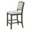 Ensemble de 2 tabourets de bar à hauteur de comptoir - 2 tabourets de bar rustiques avec structure en bois d'hévéa, dossier ergonomique, polyvalent pour îlot de cuisine, salle à manger-1387061058