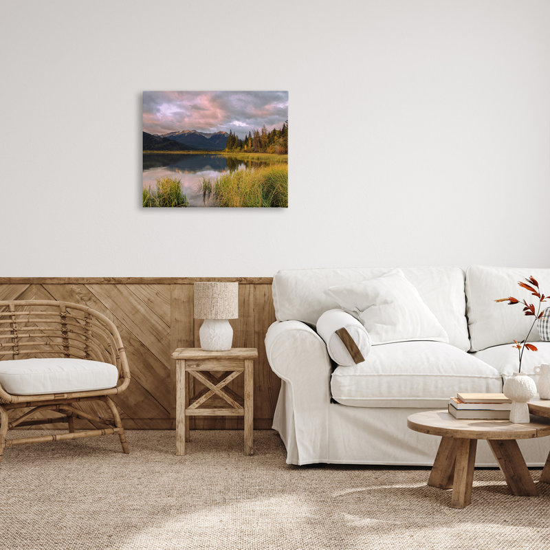 «Lake's Edge Landscape» par Margaret Clavell sur, H 24 po x l 30 po