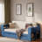 Multifunctional Daybed With Storage Drawer, Open Compartments And Hydraulic Side Table-447250158