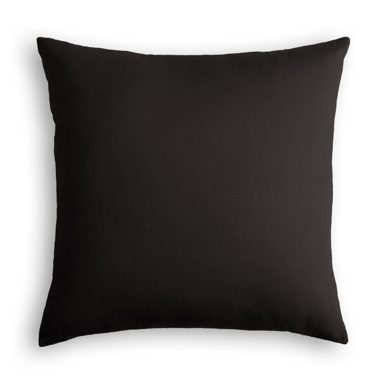 Sunbrella® Outdoor Reversible Pillow Cover, 18" x 18", Black, No Fill