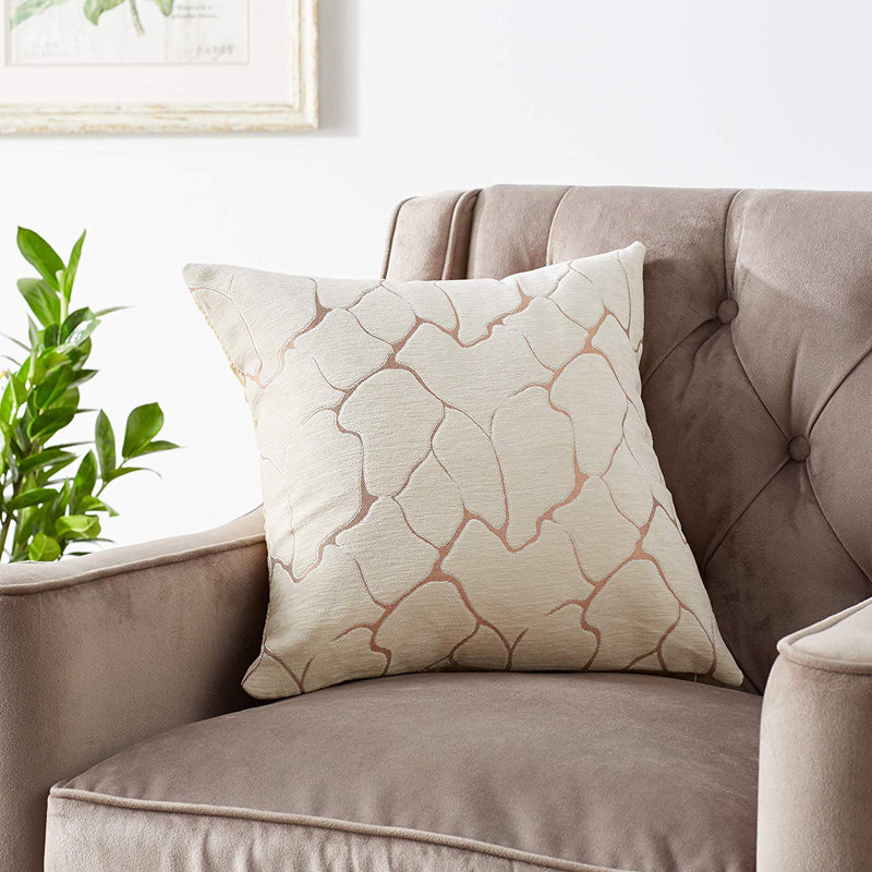 Coussin Milano, Or, Housse de coussin seulement - sans coussin