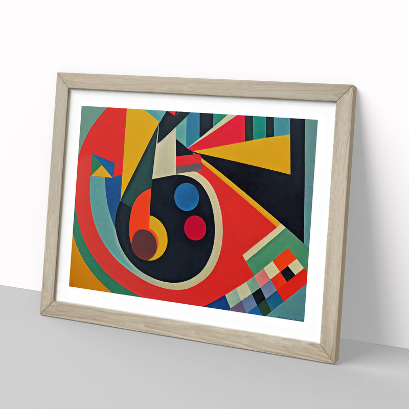 Awesome Modern Abstract - Framed Print, 25cm H x 34cm W x 2cm D, Oak