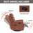 Genuine Leather Heat Massage Manual Recliner Chair with Rocker & Swivel for Living Room-1969748130