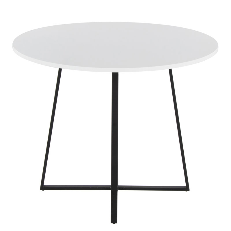 Table de salle à manger Cosmo Canary, Blanc / Blanc, Black