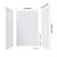 Panneau mural d'enceinte de douche et baignoire 36 "x 96" et 60 "x 96" blanc mat-131576194