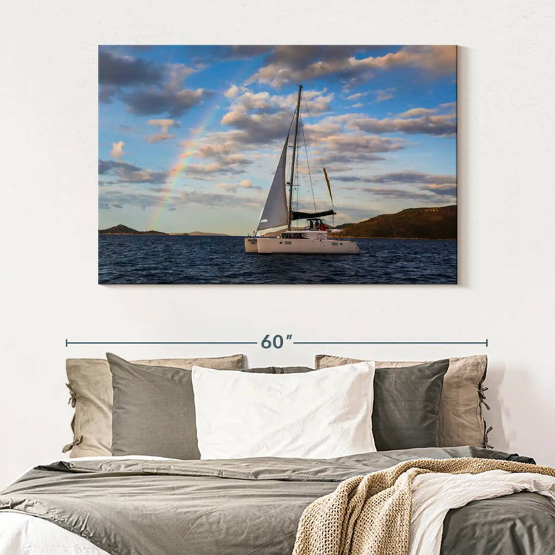 Mehar Rainbow Over Catamaran, 34" H x 51" W