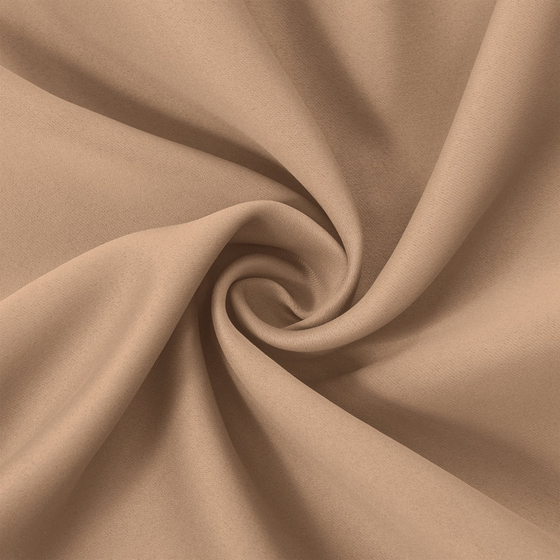100% Room Darkening Blackout Eyelet Curtains (Set Of 2) , Beige, 168cm Width x 228cm Drop