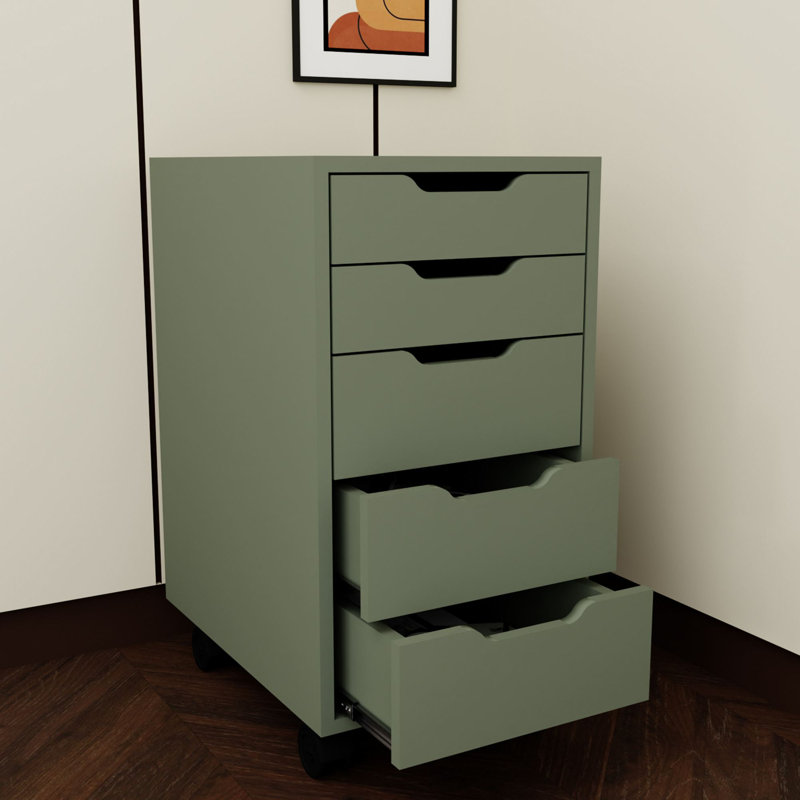 Modern Multi-Purpose Cabinet, Green, 15.7 x 30.5 x 21.7 inches | 100% Melamine Coated Particle Board, Thickness: 0.7 inches | Numerous Shelves, Wall-Mountable Design, Stylish and Functional Storage Solution for Any Space