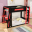 Lit superposé en bois avec éclairage à DEL, bureau, tablettes de rangement et port de charge-1765551204-1765551205