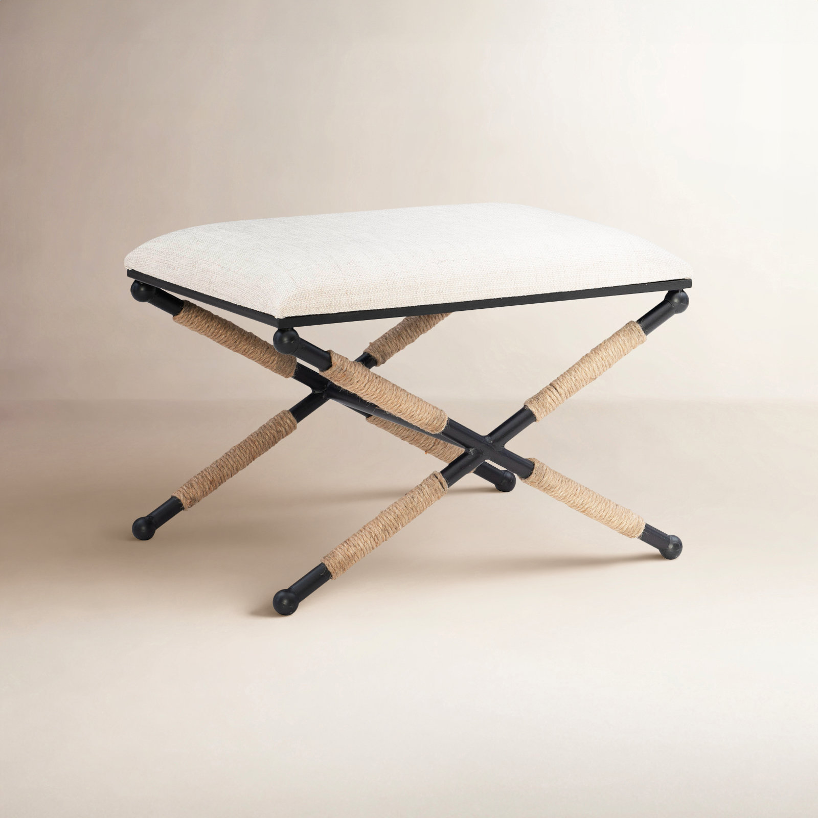 Pippa Metal Accent Stool, Black