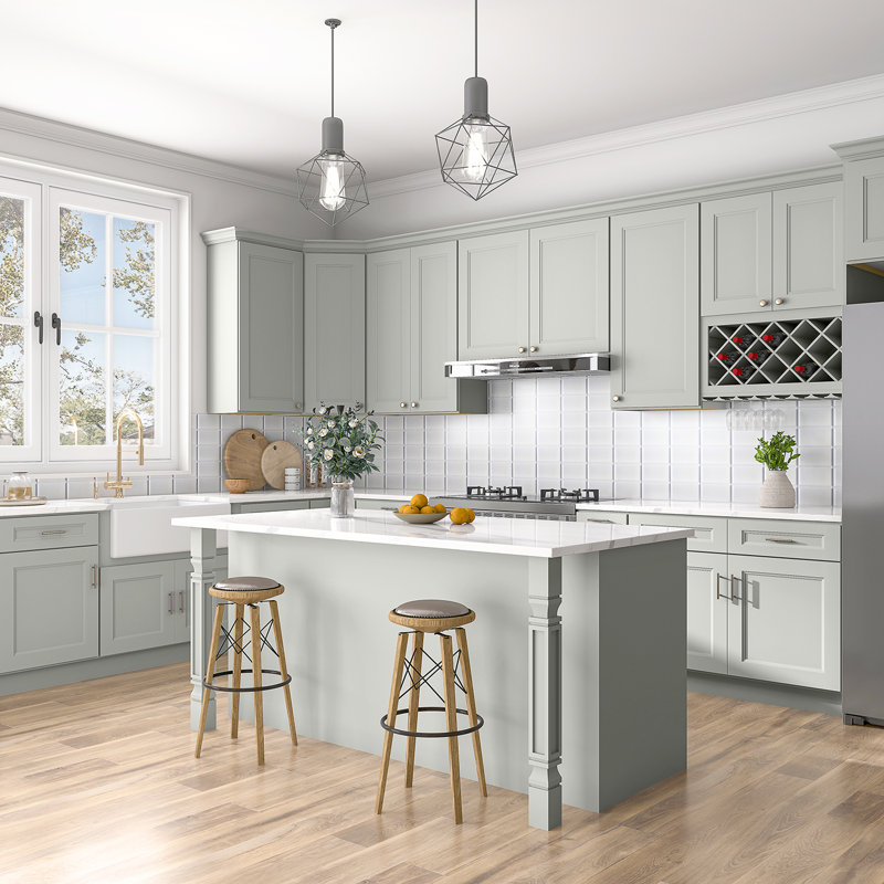 Armoire murale diagonale, 24" W x 42" H x 12" D, Double shaker Laguna Grey