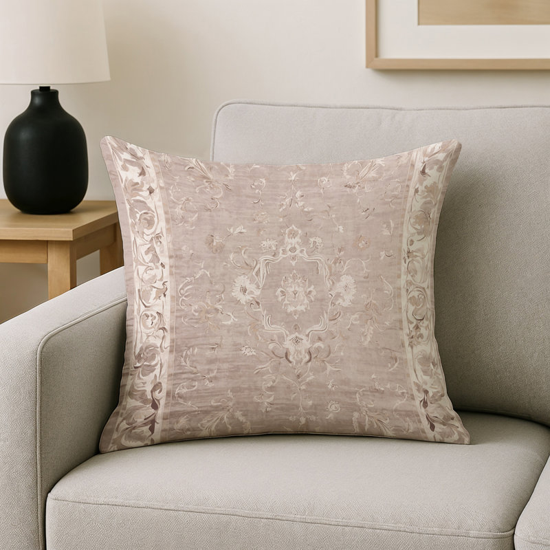 Coussin décoratif intérieur et extérieur Modern, Gris abstrait 117, Carré 18 po