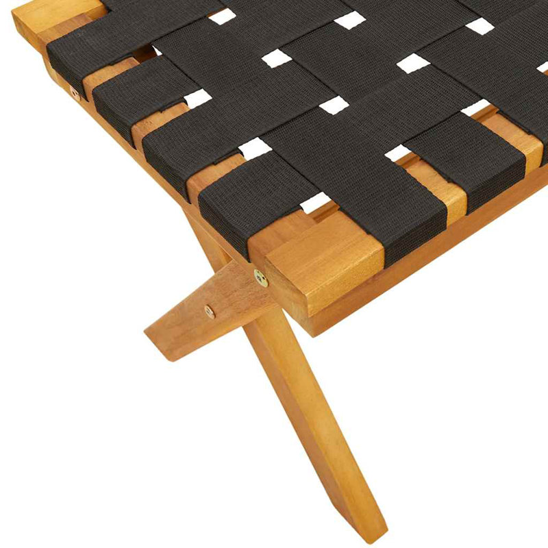 Vidaxl Garden Bench in Acacia and Fabric, Black